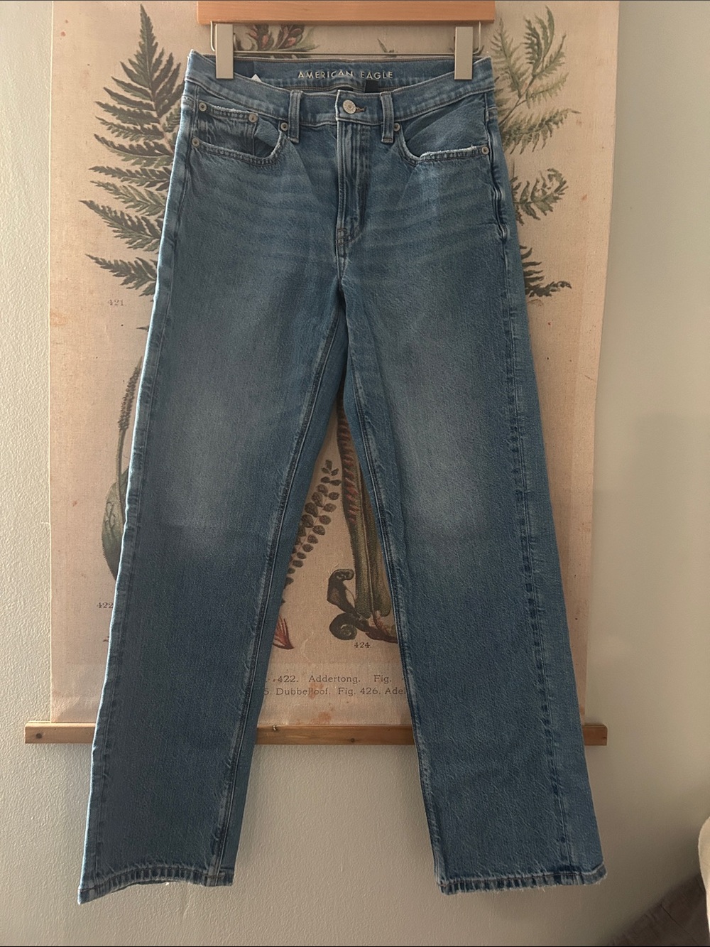 American Eagle Outfitters Women’s Rigid Low-Rise Baggy Straight Jeans